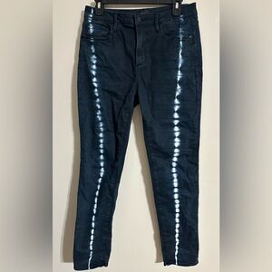 DRIFTWOOD Jackie High Rise Blue and White Tie Dye Size 29